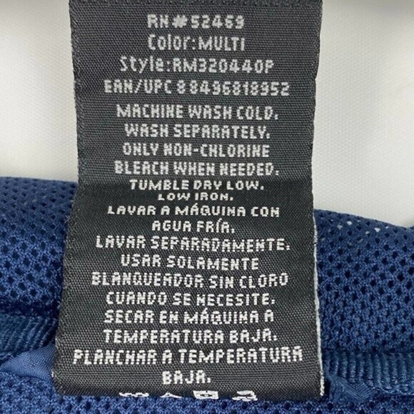 Rusell Windbreaker Mens Jacket Small Blue Camouflage Full Zip Up Lightweight - Picture 10 of 10